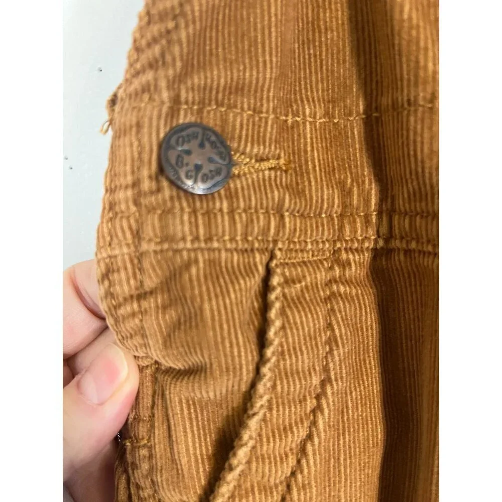 OshKosh Corduroy Overalls Tan 4T Western Boho Festive Neutral Preppy Classic